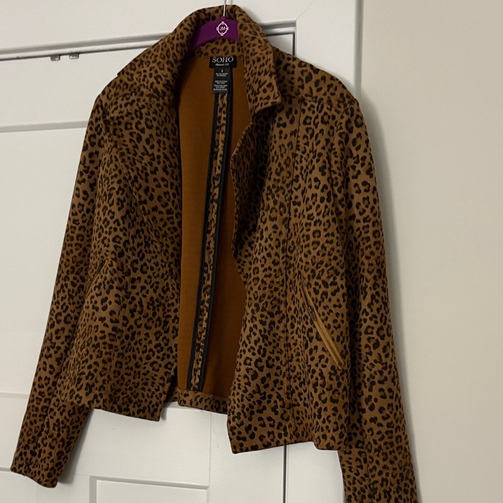 Soho Women's Brown Leopard Blazer